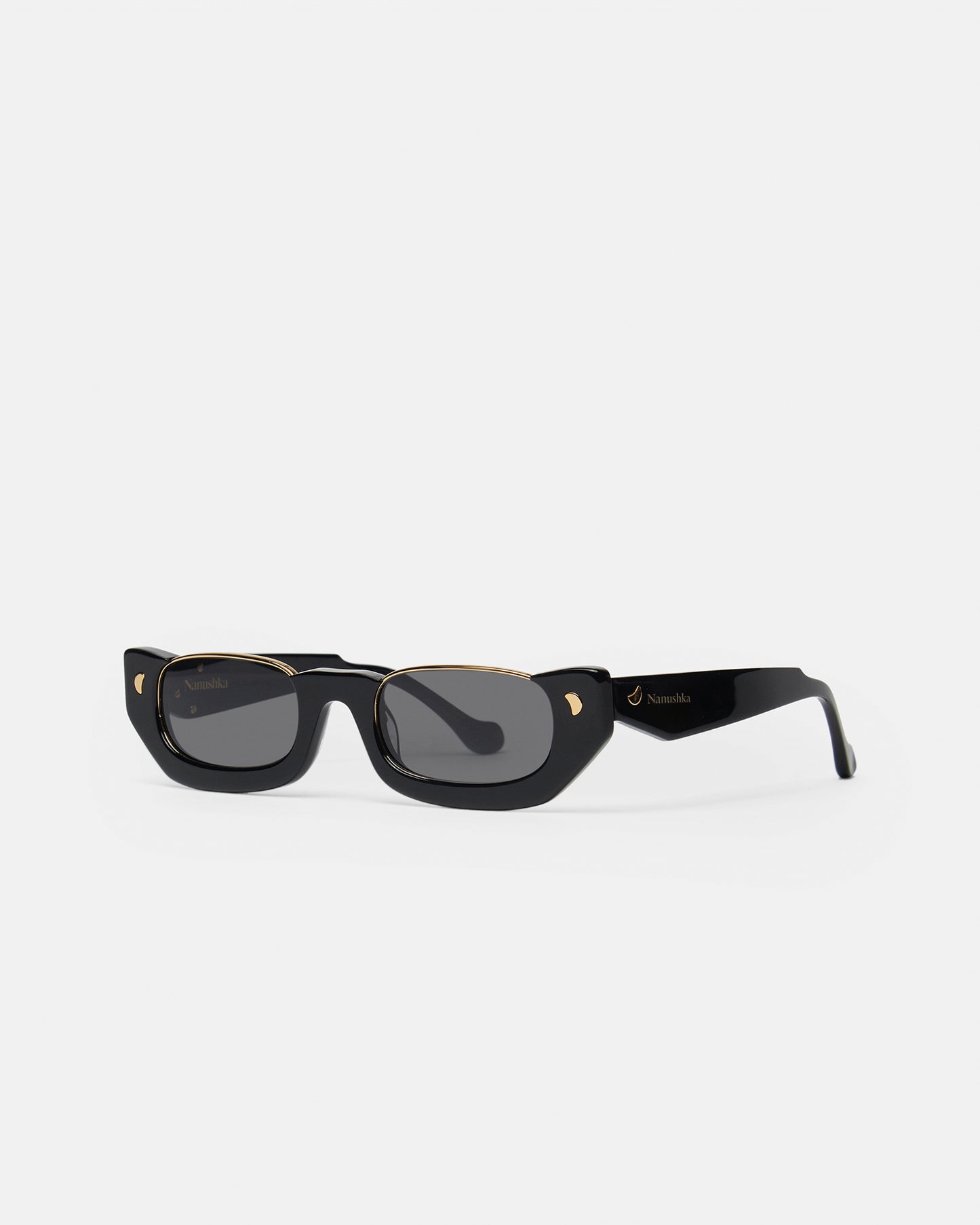 Zorea - Bio-Plastic Half-Moon Sunglasses - Black