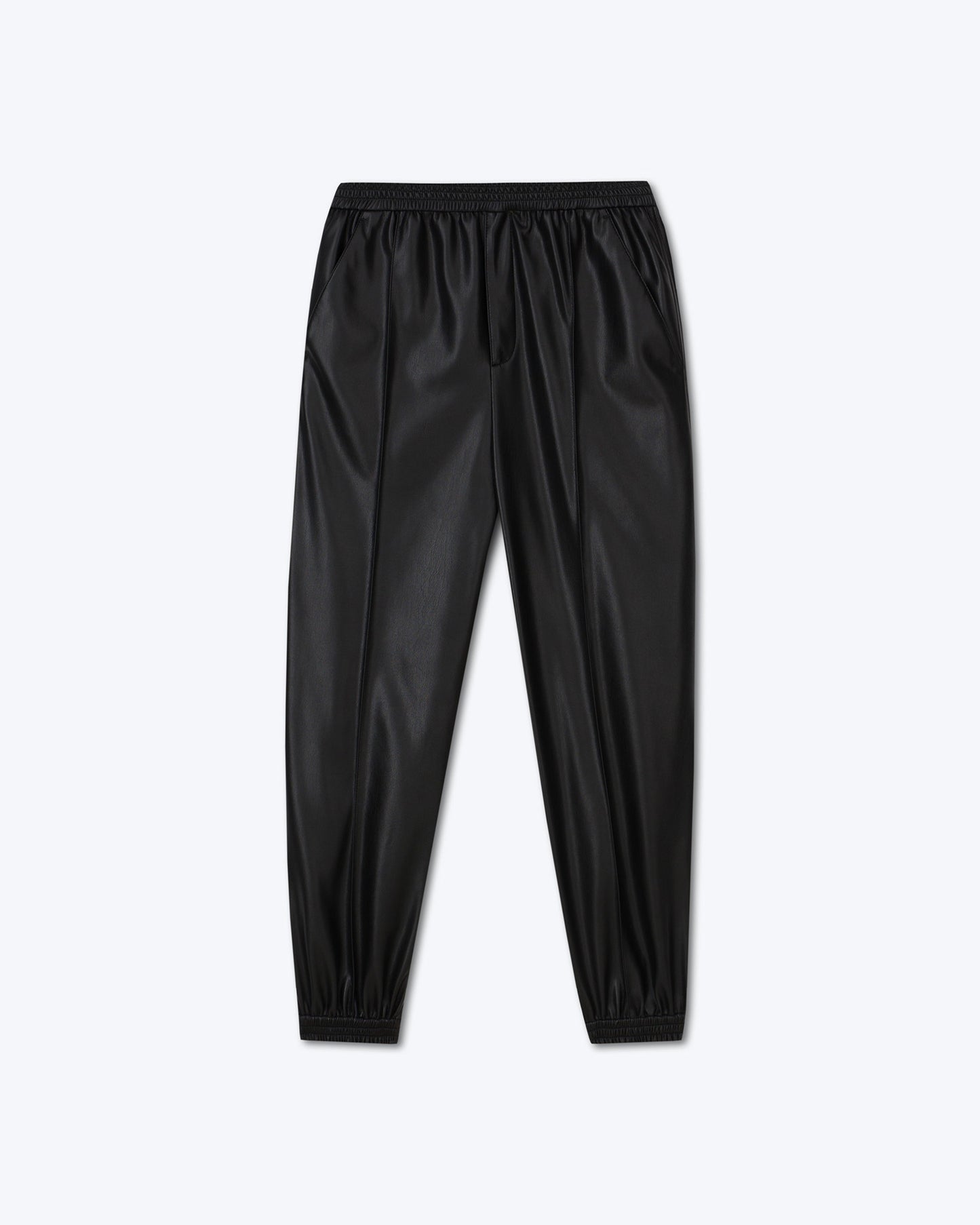 Vitor - Archive Okobor™ Alt-Leather Elasticated Trousers - Black