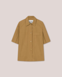 Maissa - Heavy Poplin Shirt Blazer - Sand