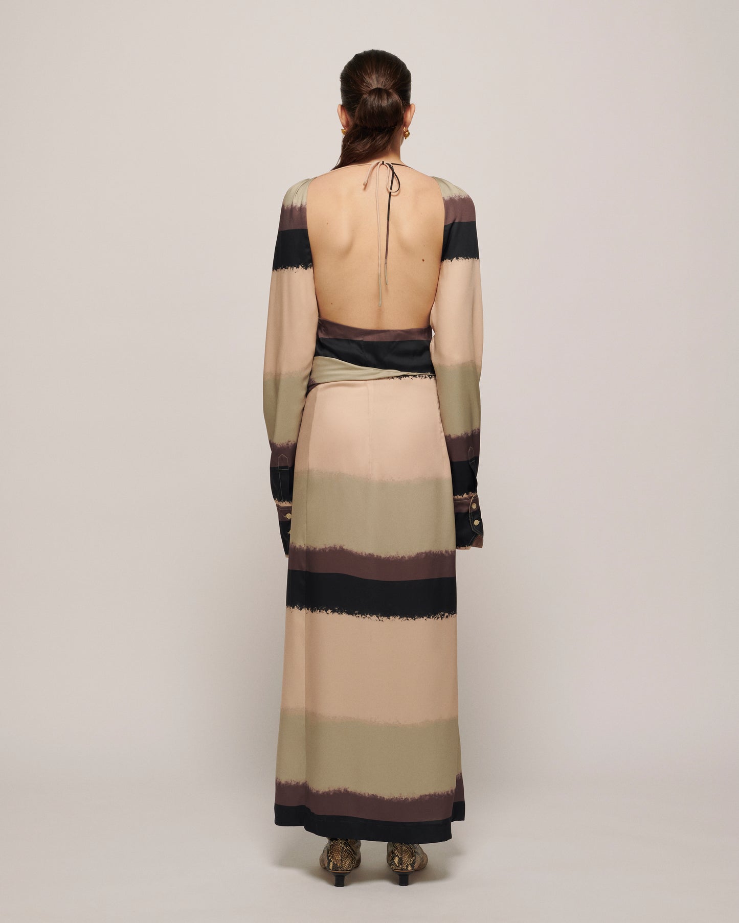 Magali - Silk Dress - Spray Print