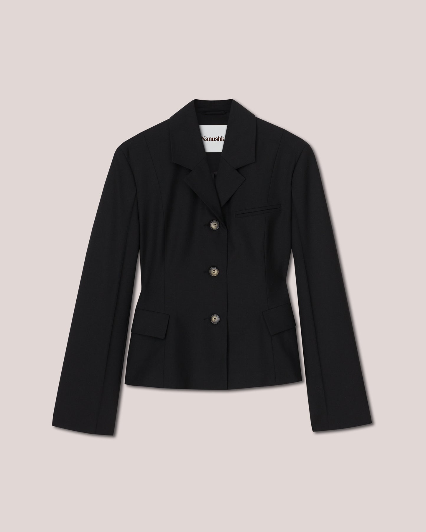 Bora - Slim Waisted Tailored Jacket - Black