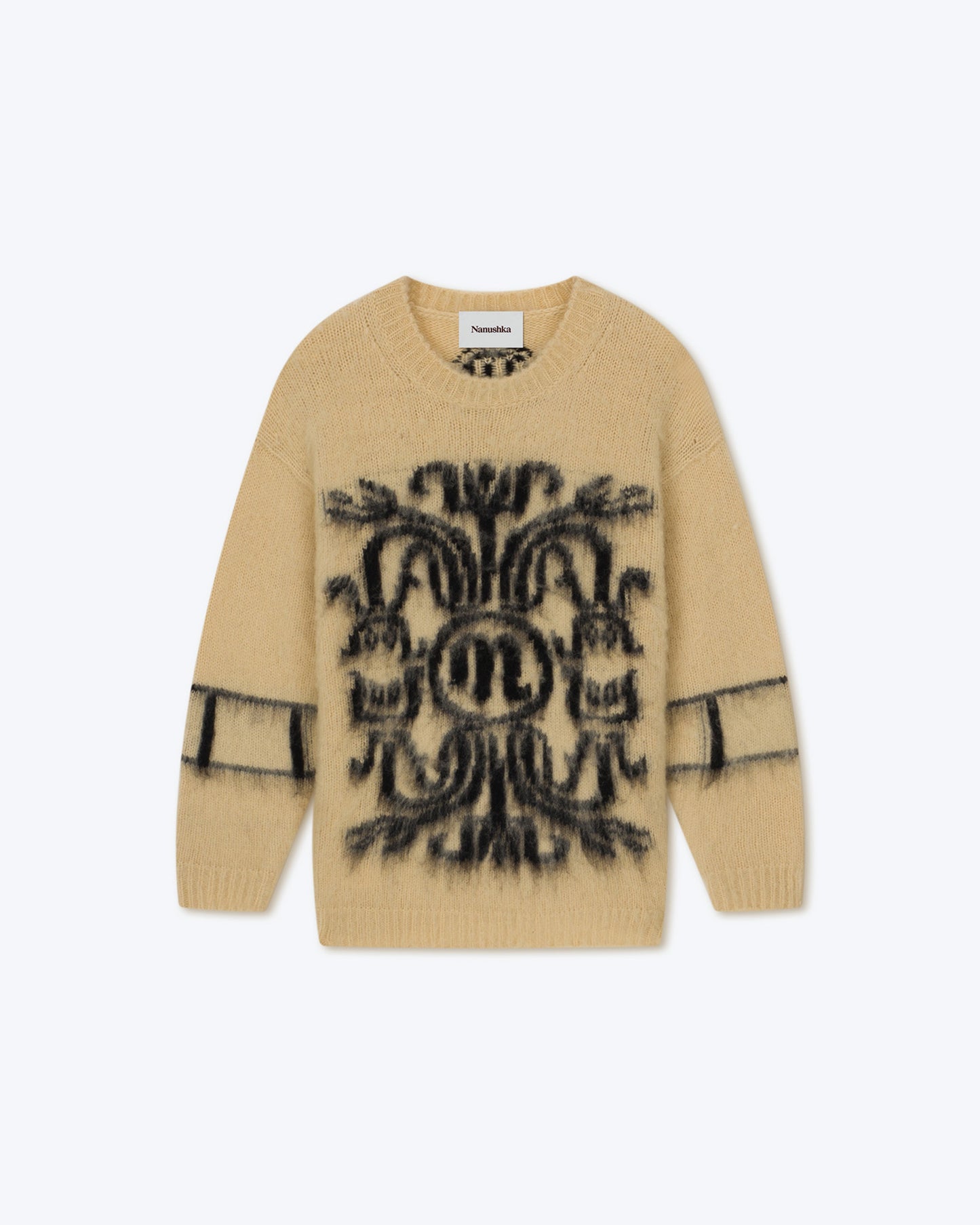 Destin - Brushed Merino Wool Sweater - Vintage CremeBlack