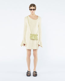 Elva - Textured Bouclé Tweed Dress - Creme