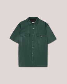 Adam - Okobor™ Alt-Leather Shirt - Pine Green