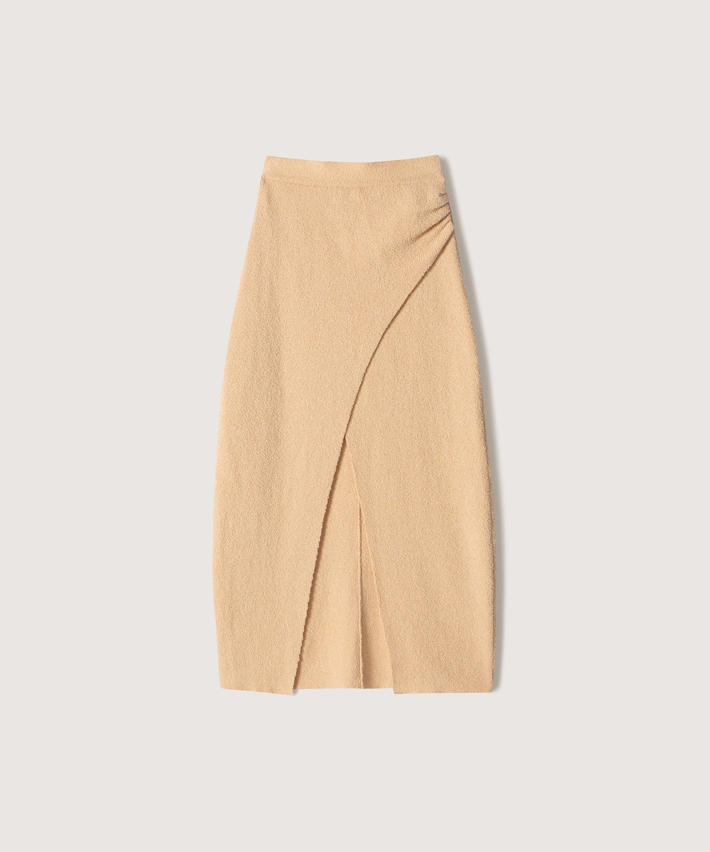 Ainsley - Terry-Knit Wrap Skirt - Apricot