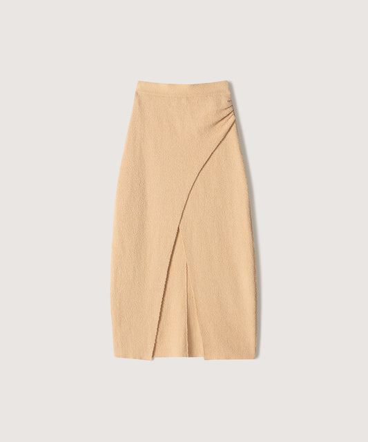 Ainsley - Sale Terry-Knit Wrap Skirt - Apricot