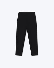 Carole - Compact Viscose Tailored Trousers - Matte Black