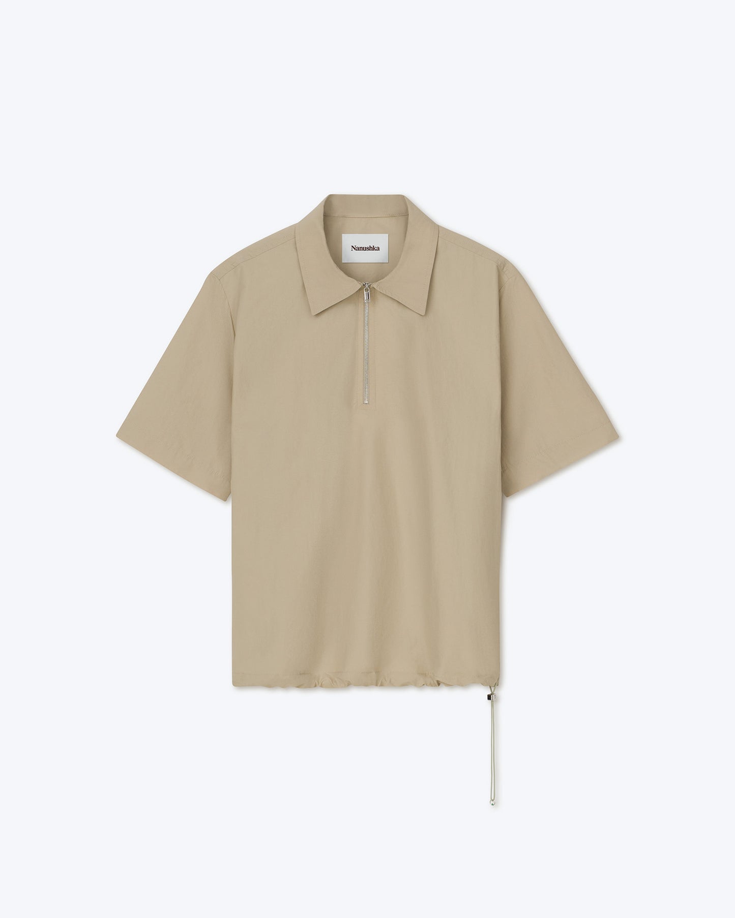 Marvin - Tech-Poplin Polo Shirt - Pebble