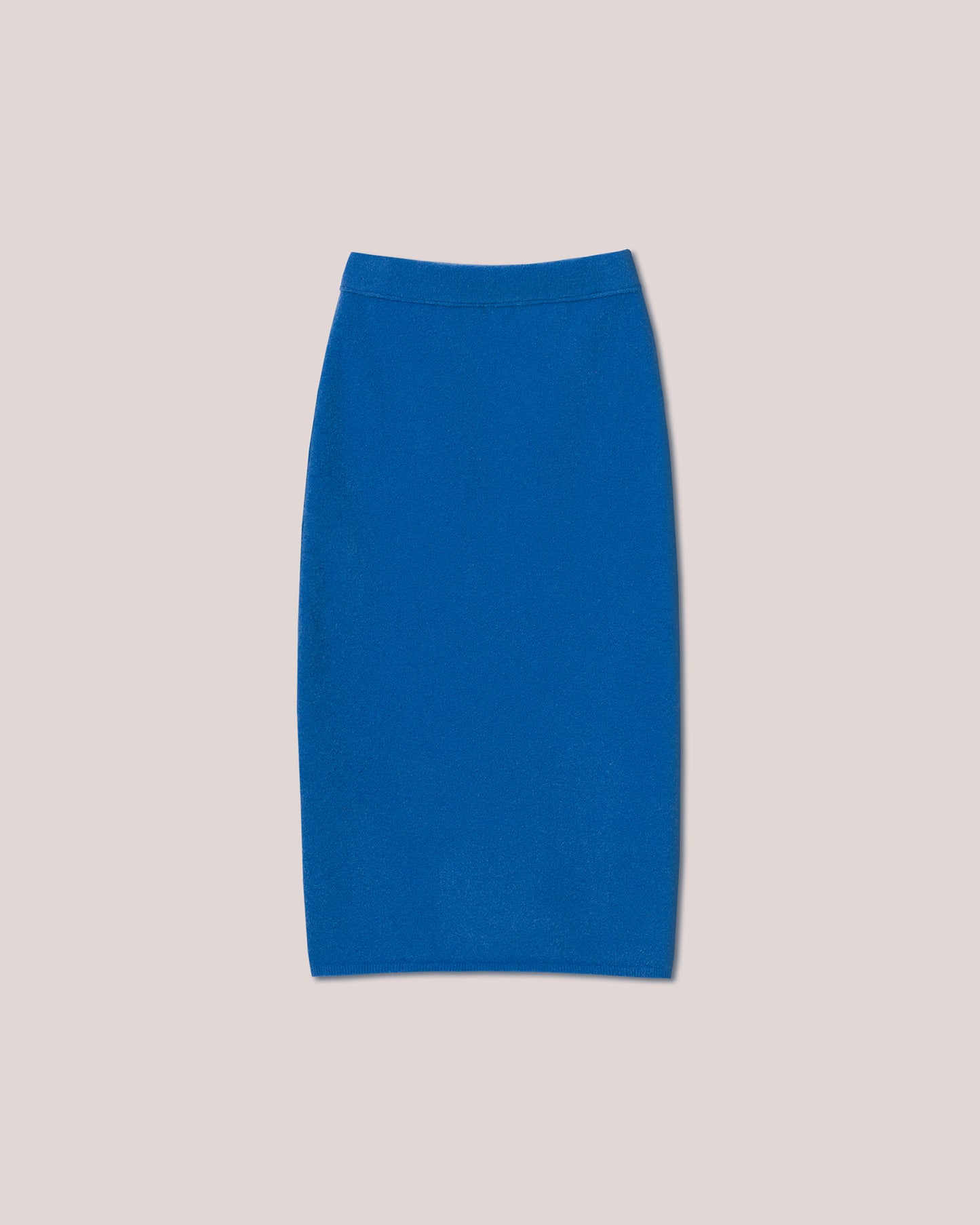 Jorna - Compact Boucle Knitted Midi Skirt - Blue Ss22
