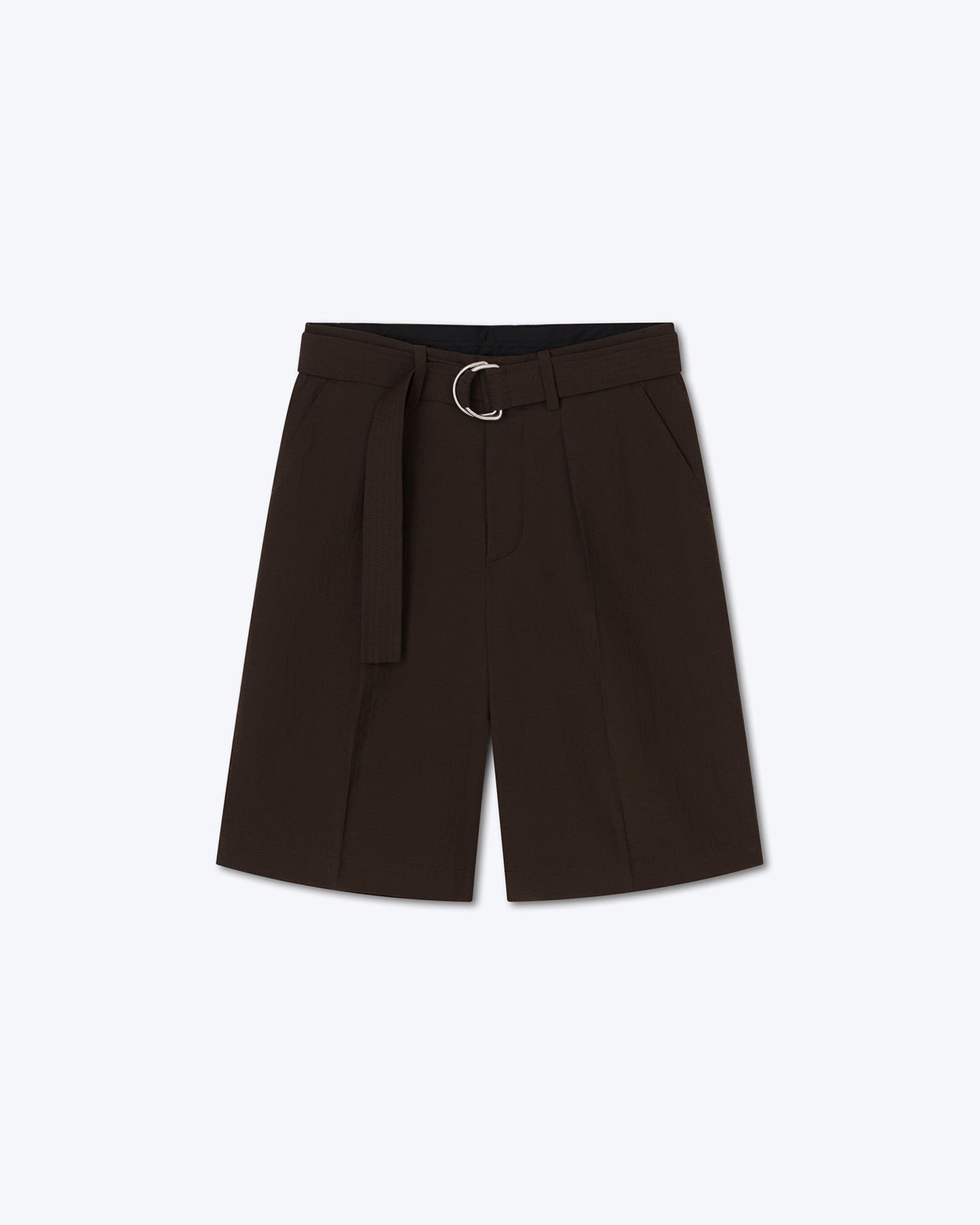 Sadi - Sale Cotton-Crepe Shorts - Dark Brown