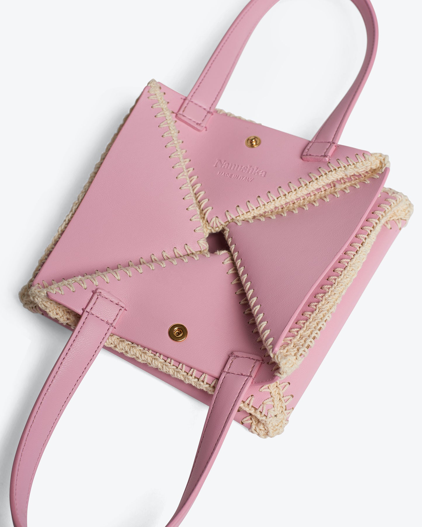 The Origami Mini - Alt-Nappa Patchwork Tote - Pink