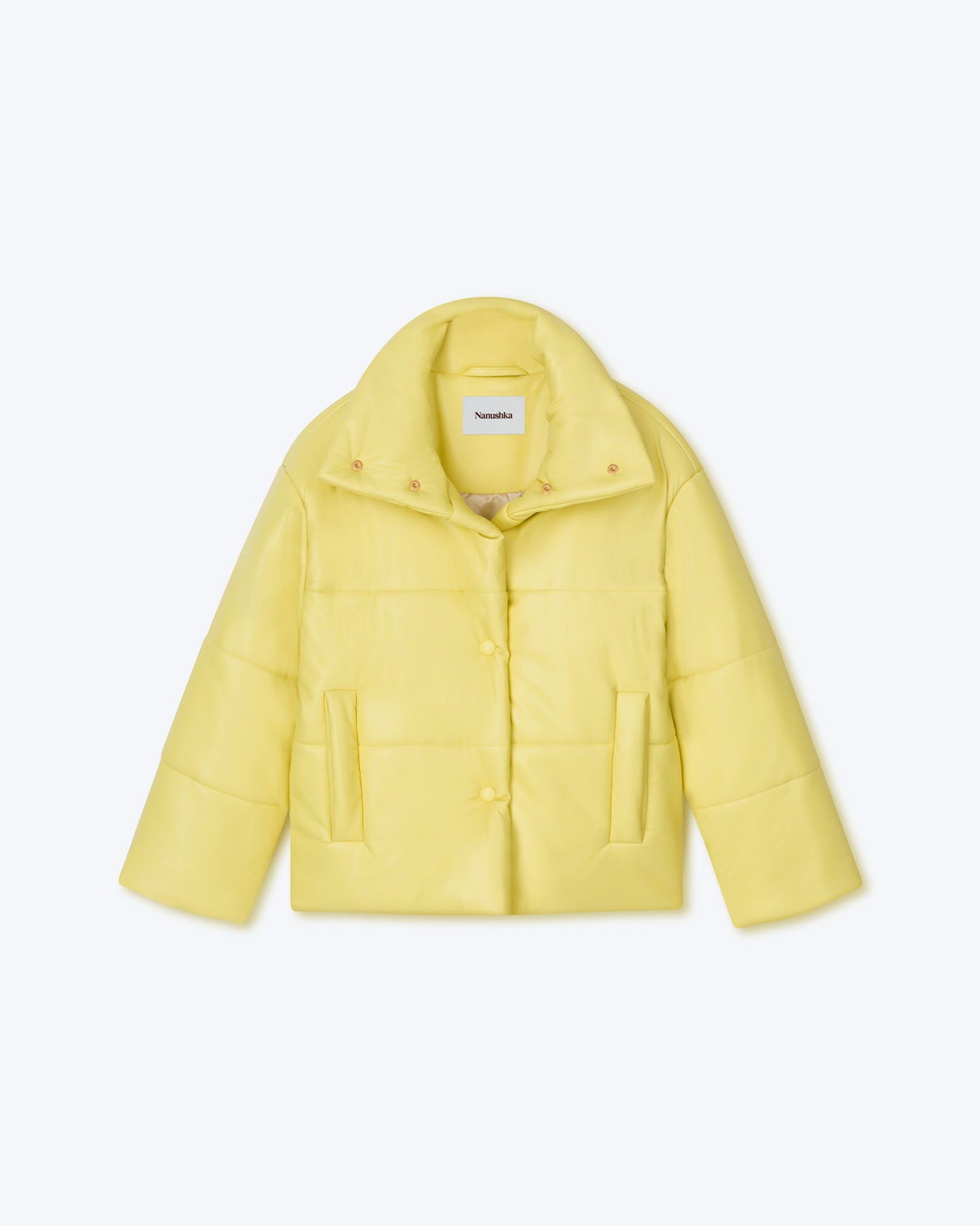 Hide - Okobor™ Alt-Leather Puffer Jacket - Yellow