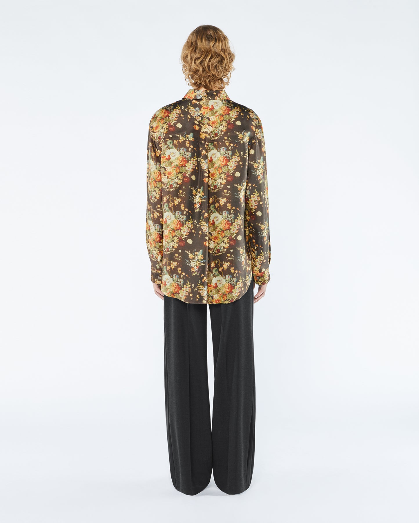 Jari - Printed Twill Silk Shirt - 20 S Floral