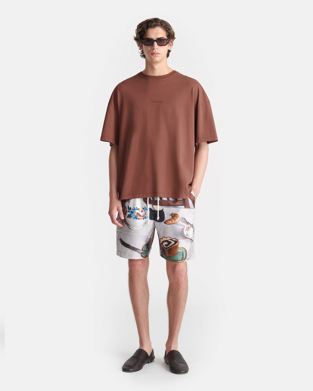 Wren - Printed Cotton-Jersey T-Shirt - Rust/Poppyseed Cake