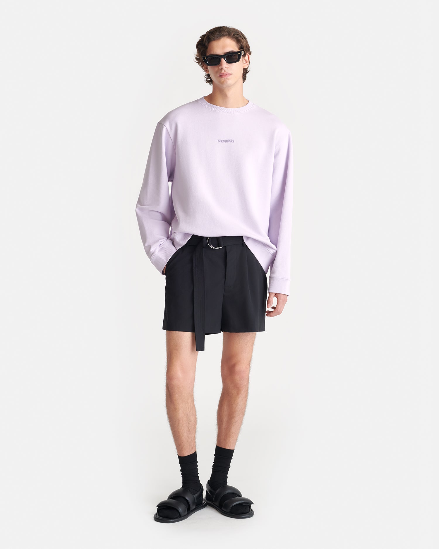 Remy - Printed Cotton-Fleece Sweatshirt - Lilac/Black/Books