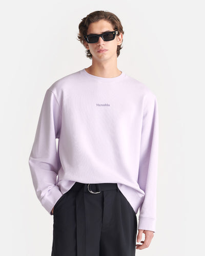 Remy - Printed Cotton-Fleece Sweatshirt - Lilac/Black/Books