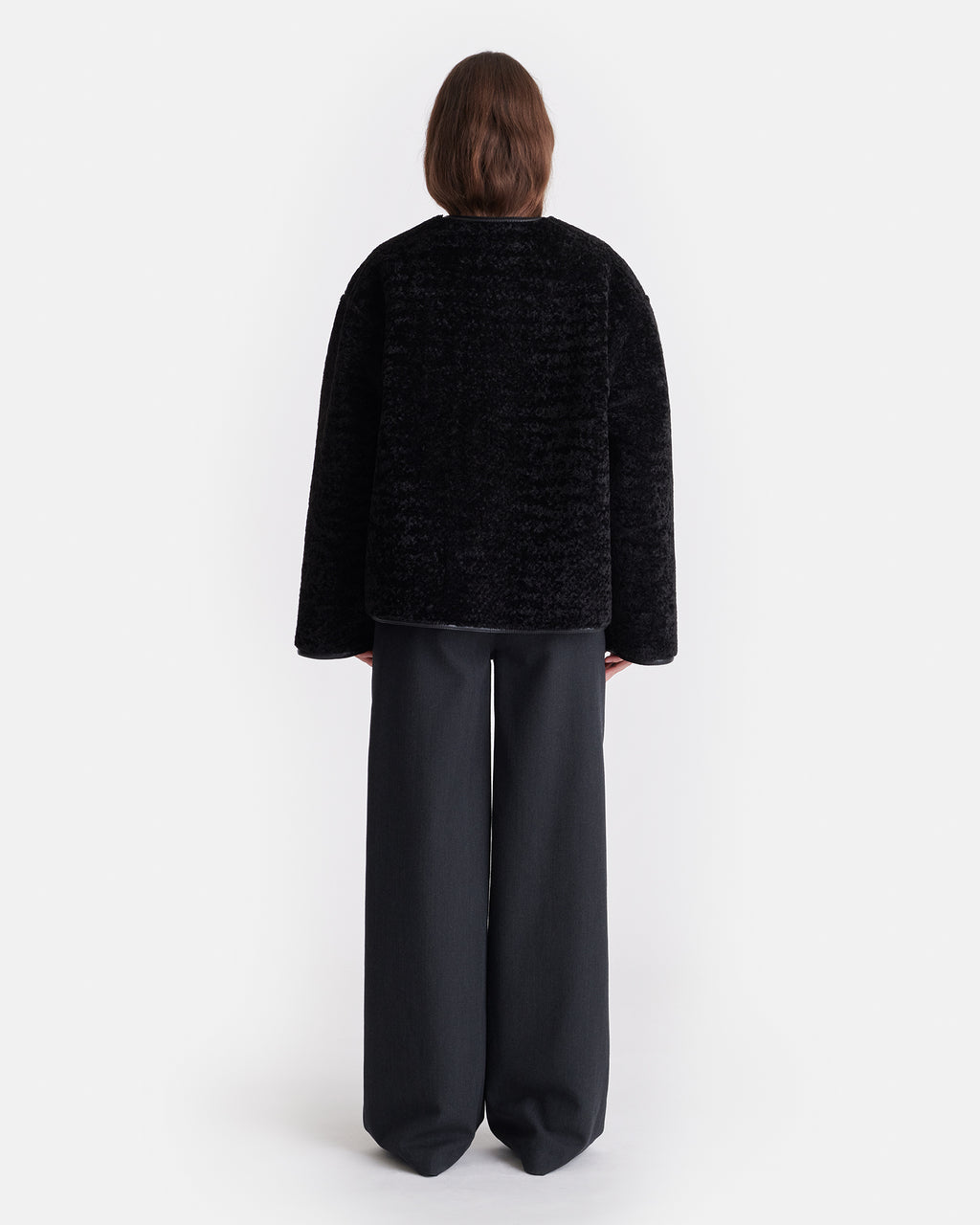 Panka - Reversible shearling jacket - Black/Black