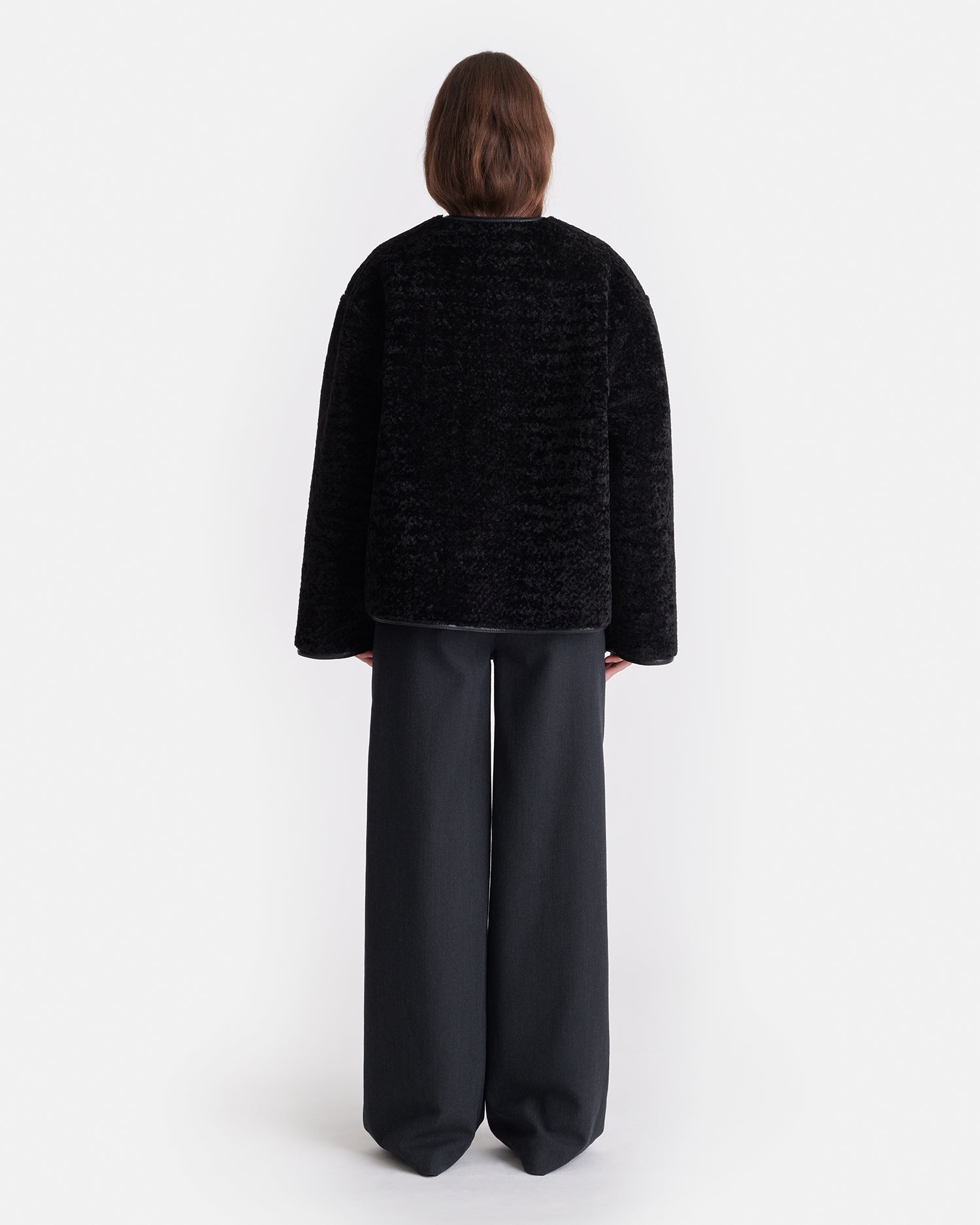 Panka - Reversible Bonded Shearling Jacket - Black/Black