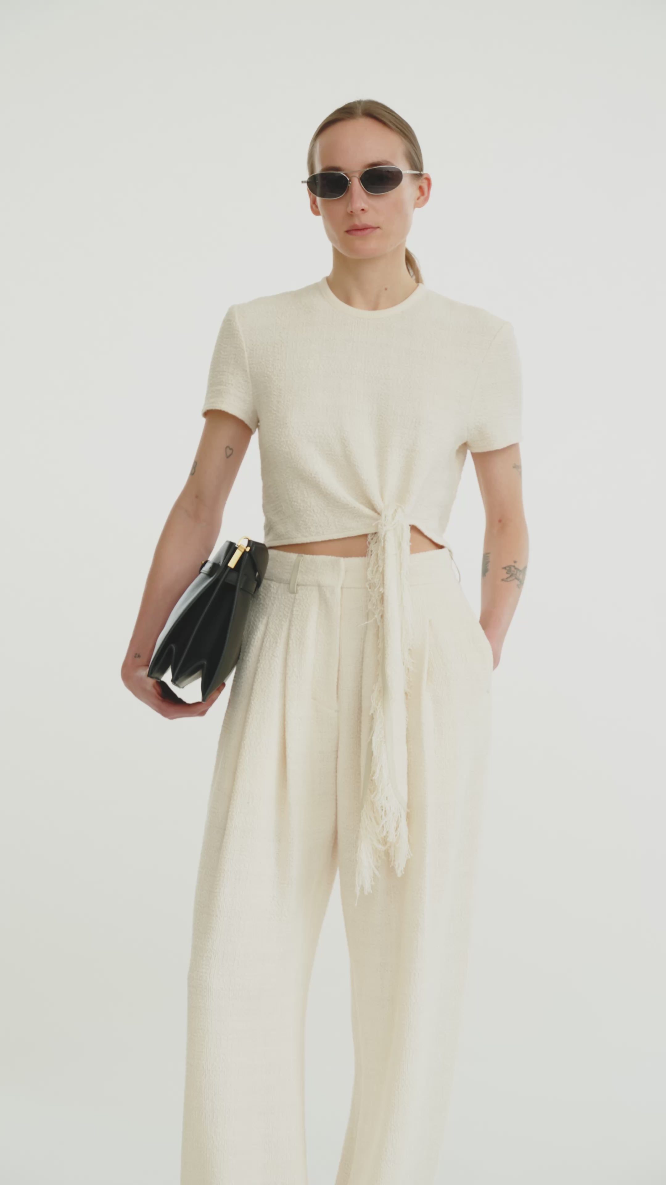 Seka - Tailoring pants - Ivory