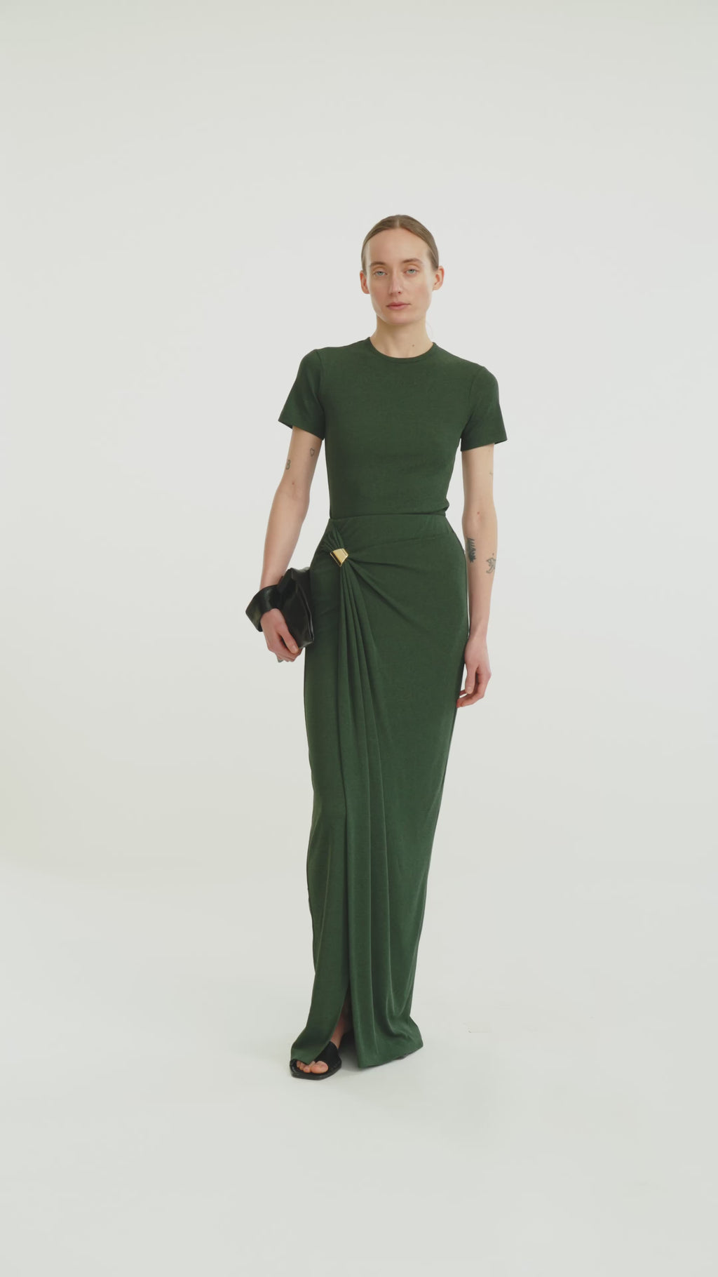 Tozi - Long skirt - Midnight Green