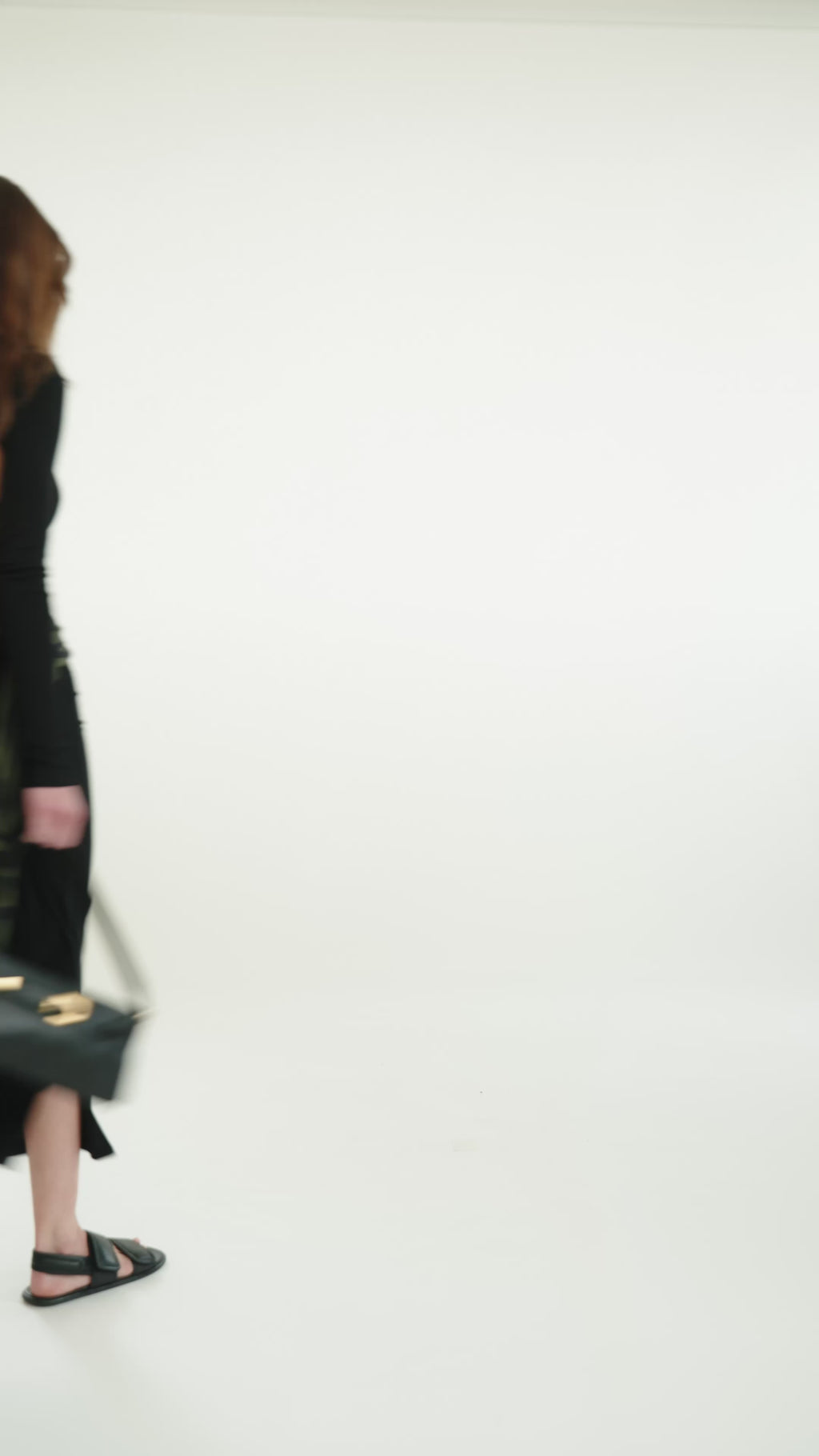 Maltha - Midi skirt - Black/Midnight Green Swirl