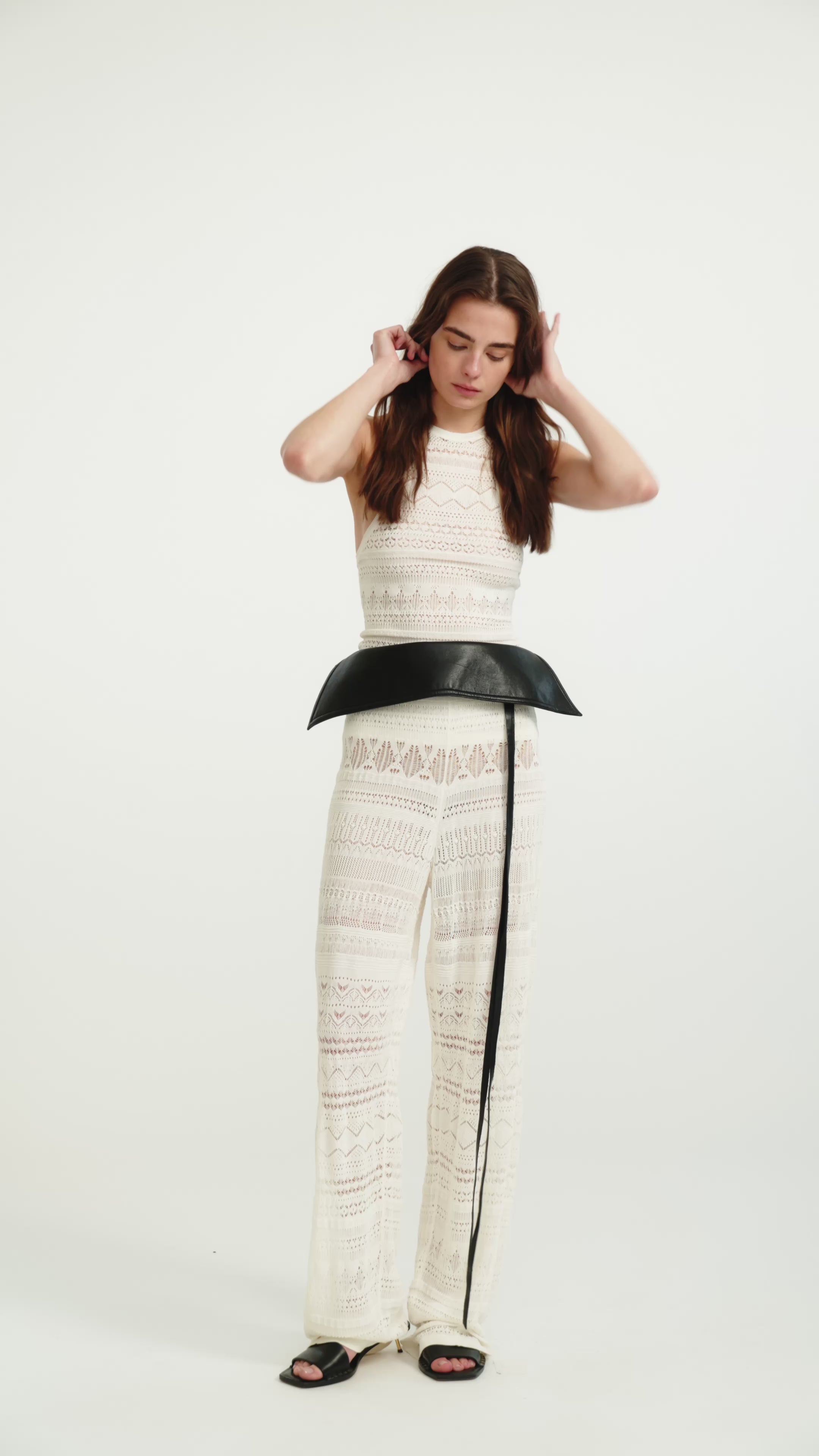 Raisie - Cotton Lace Tank Top - Off White